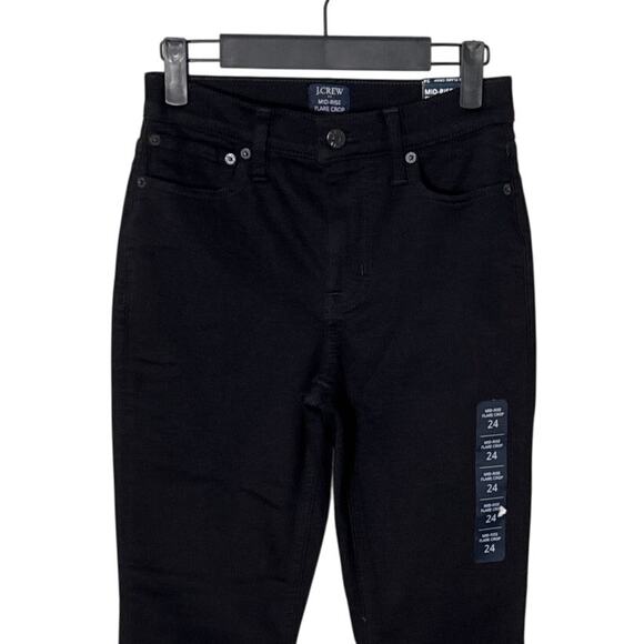NWT J. Crew Flare Crop Black Jean in All-Day Stretch Size 24 - Picture 12 of 15